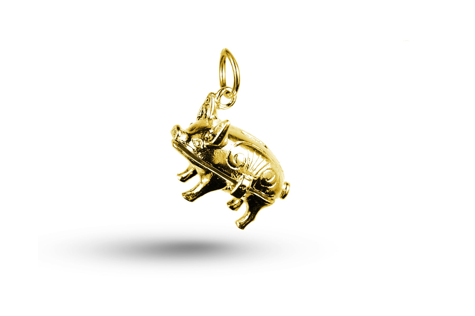 Yellow gold Pig charm.