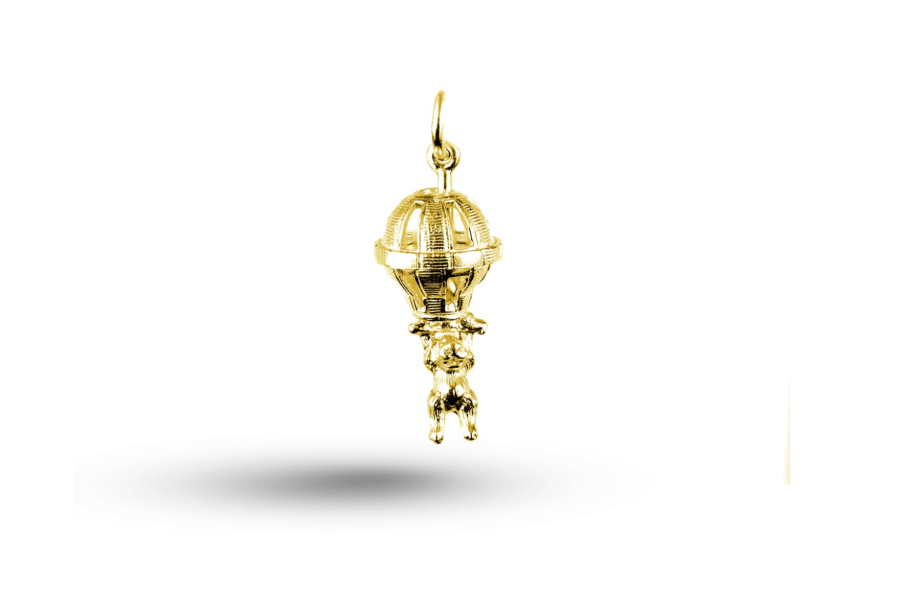 Yellow gold Dog in Balloon charm.