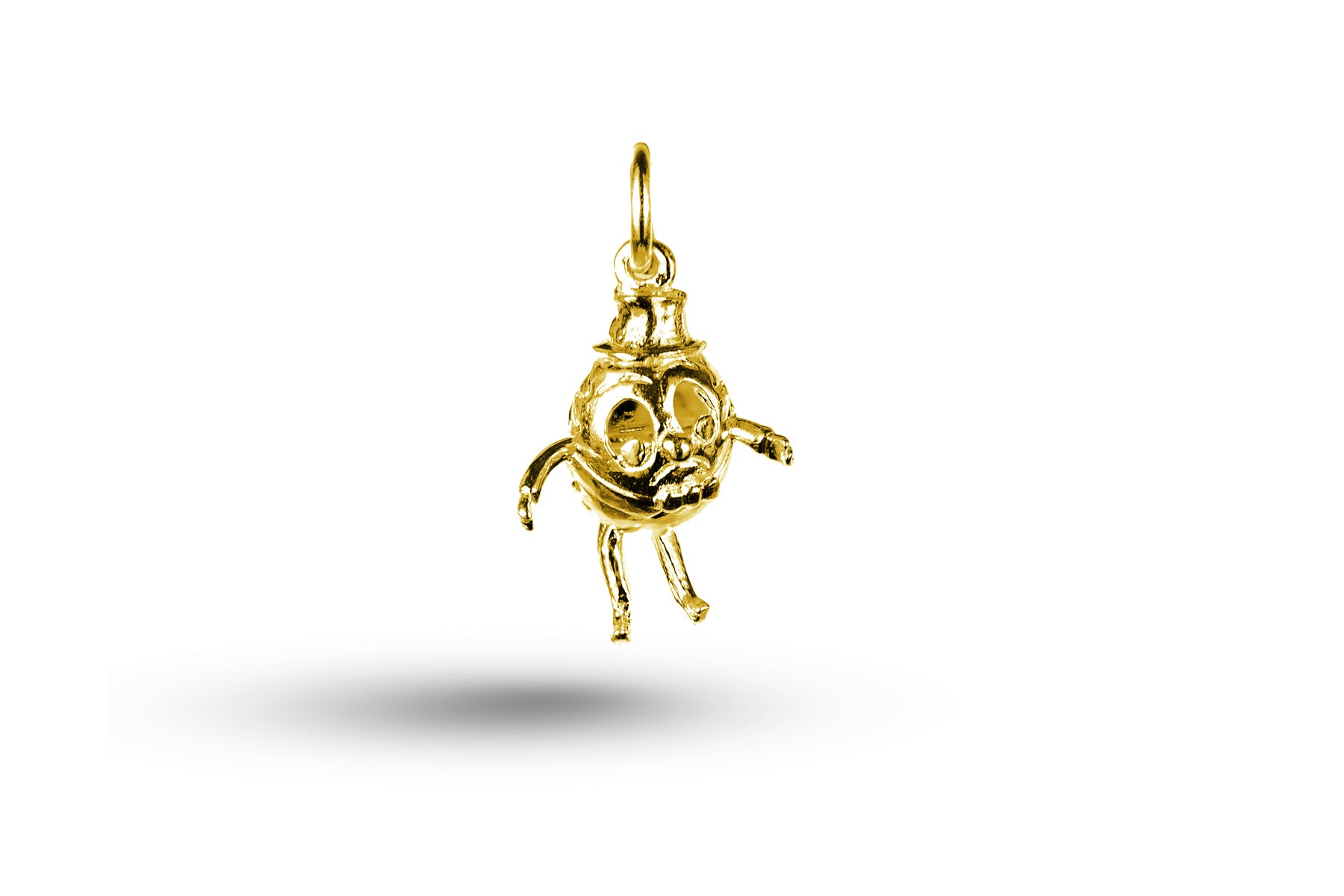 Yellow gold Humpty Dumpty charm.