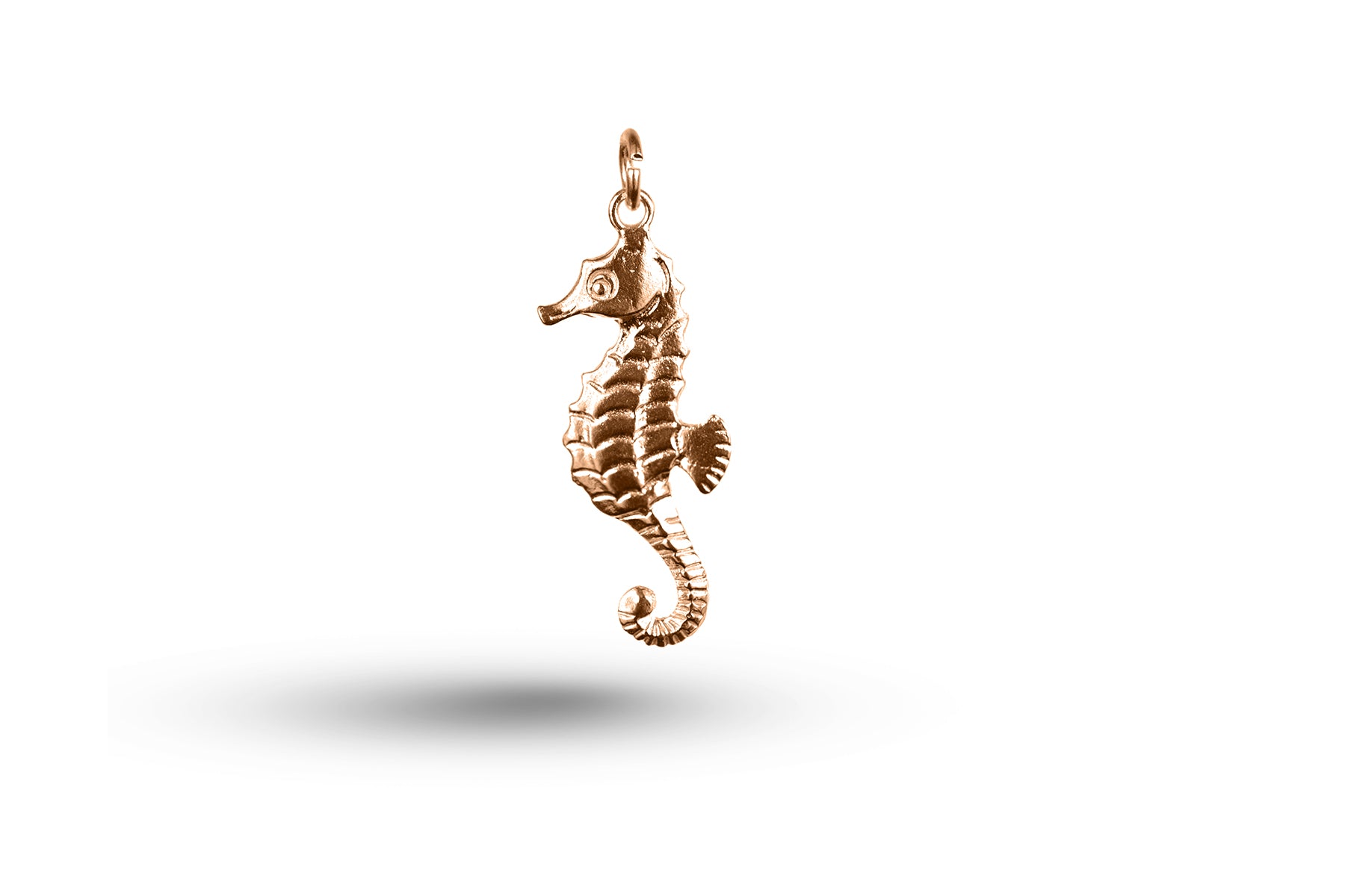 Rose gold Sea Horse charm.