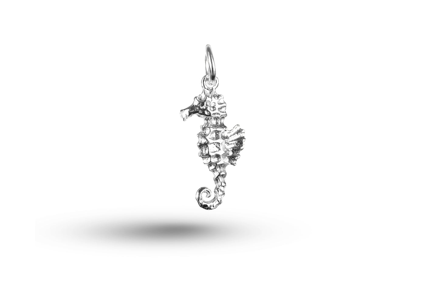 White gold Seahorse charm.