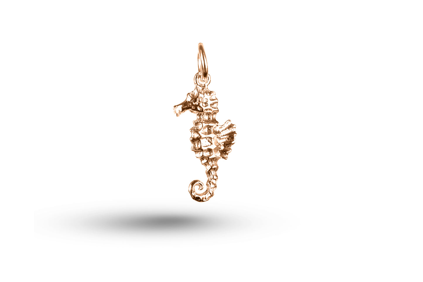 Rose gold Seahorse charm.