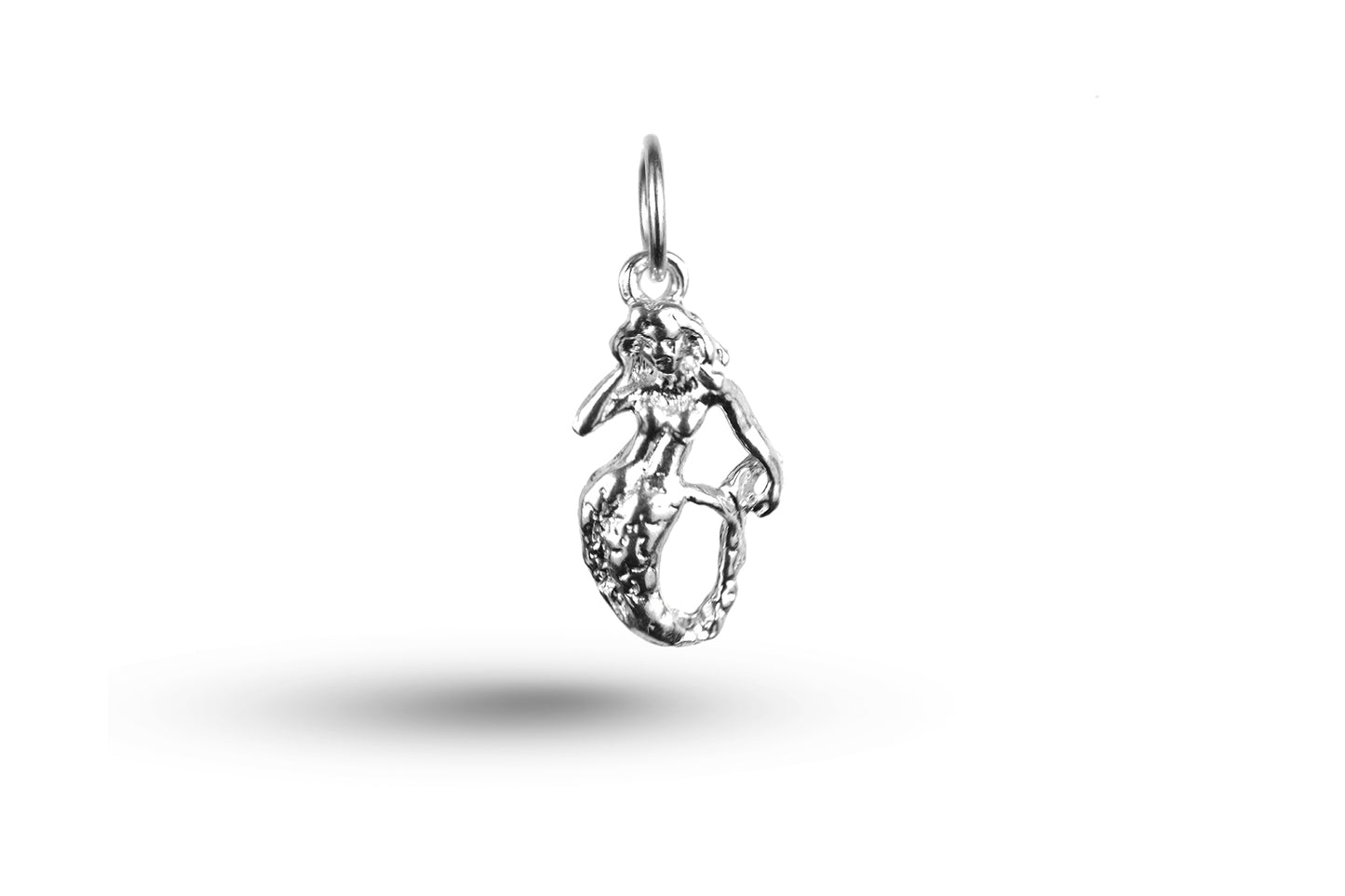 White gold Mermaid charm.