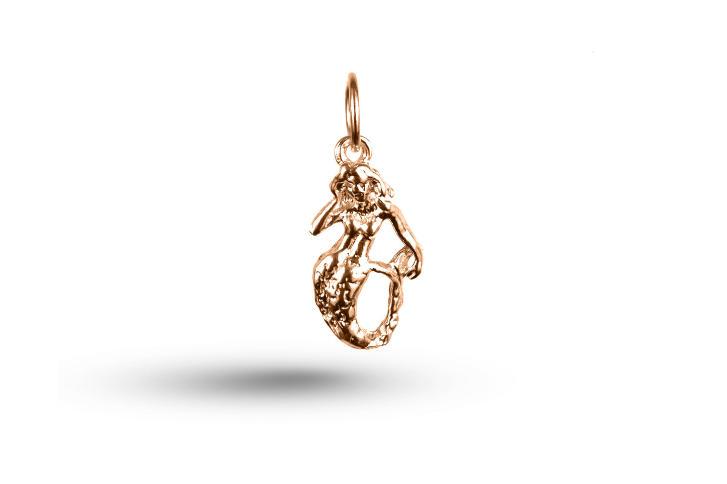 Rose gold Mermaid charm.