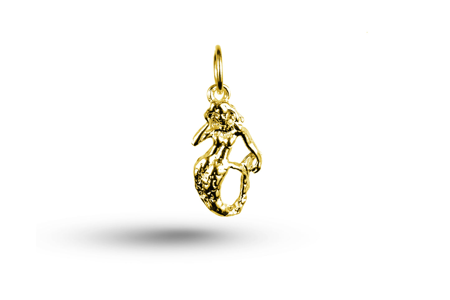 Yellow gold Mermaid charm.