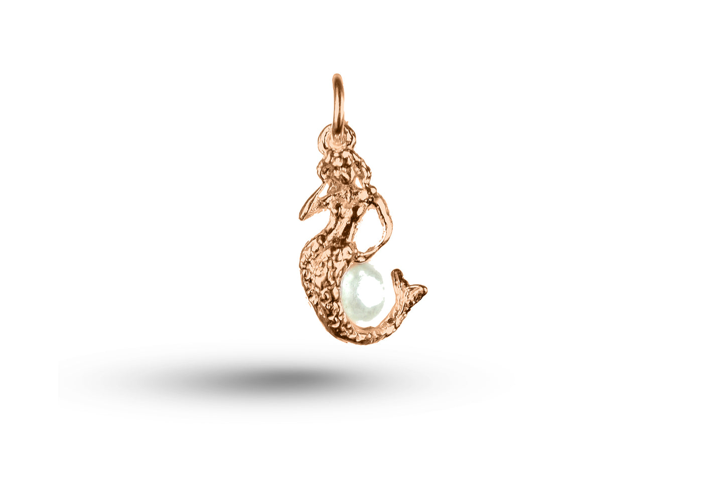 Rose gold Mermaid and Pearl charm.