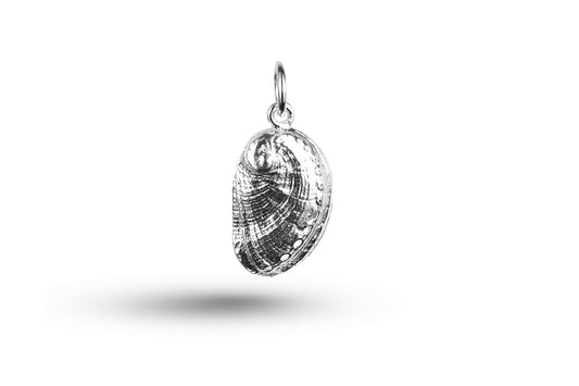 White gold Ormer Shell charm.