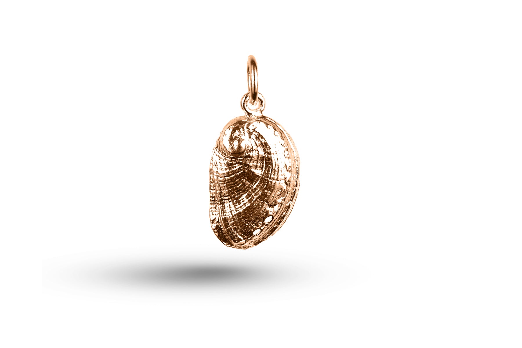 Rose gold Ormer Shell charm.