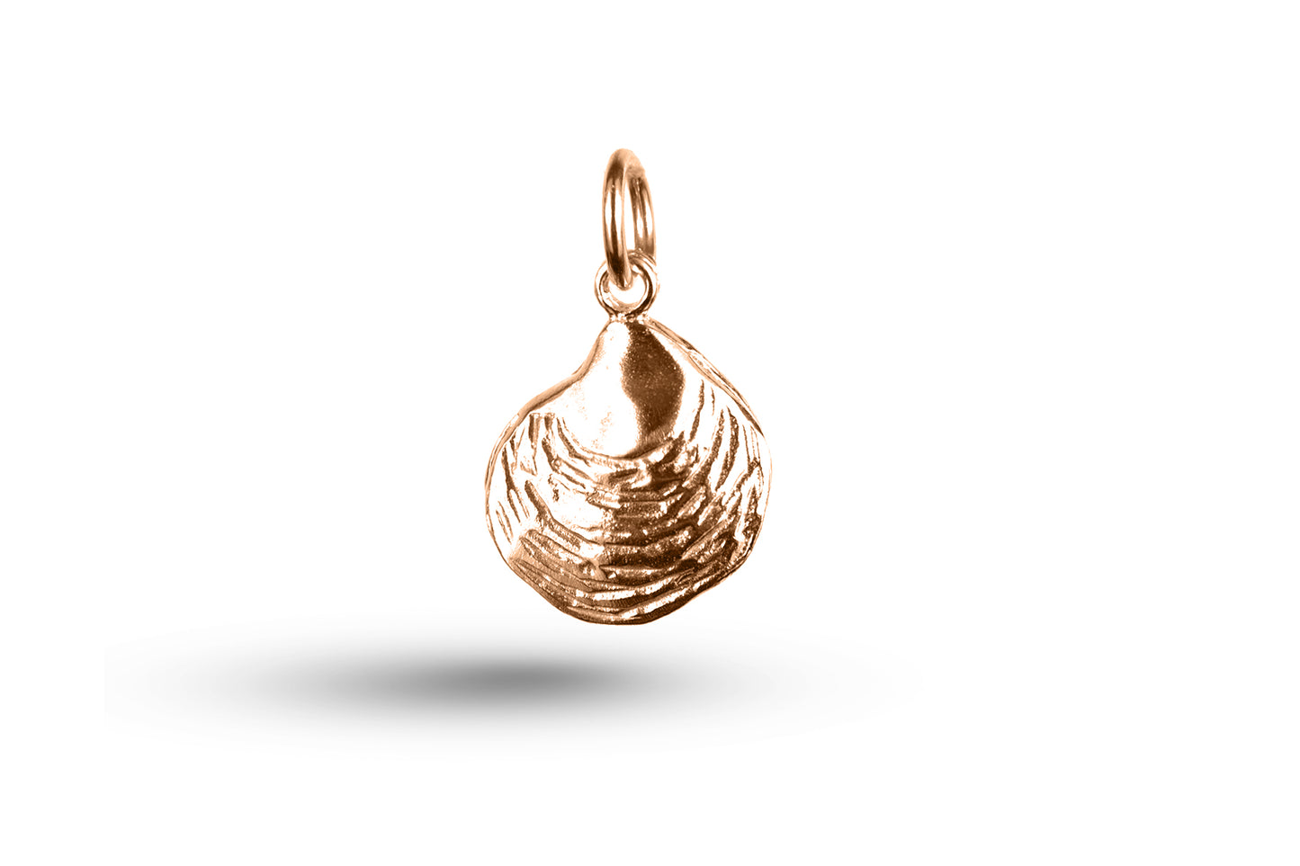 Rose gold Oyster Shell charm.