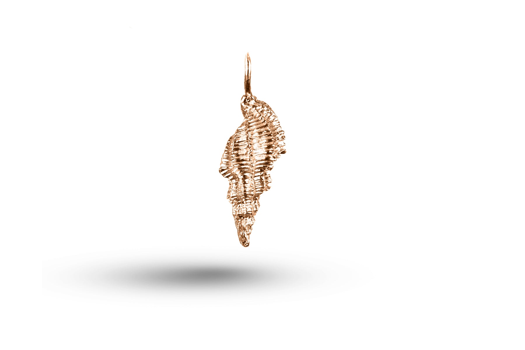 Rose gold Sea Snail Shell charm.