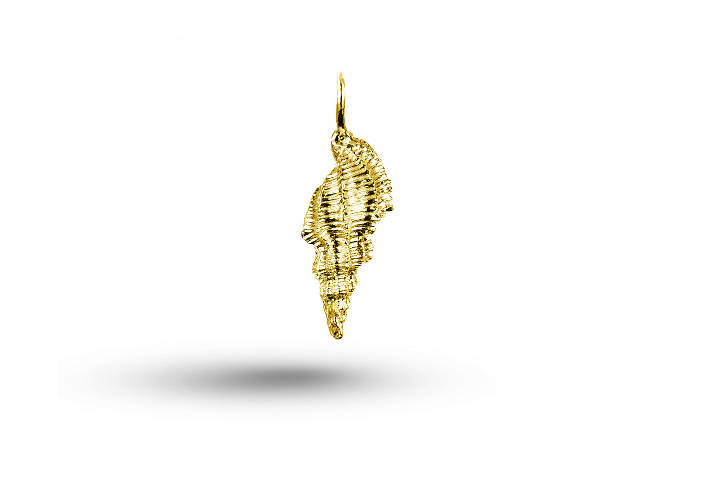 Yellow gold Sea Snail Shell charm.
