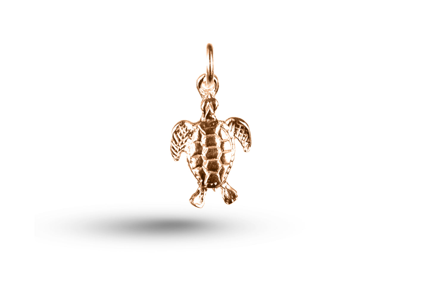 Rose gold Turtle charm.