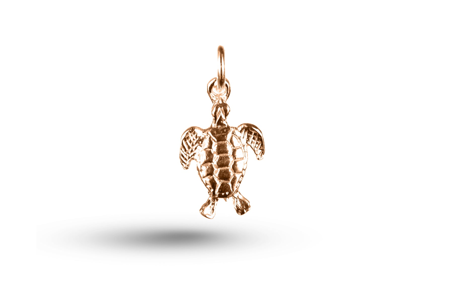 Rose gold Turtle charm.