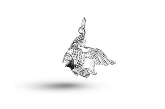 White gold Goldfish charm.