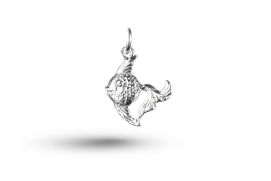 White gold Goldfish charm.
