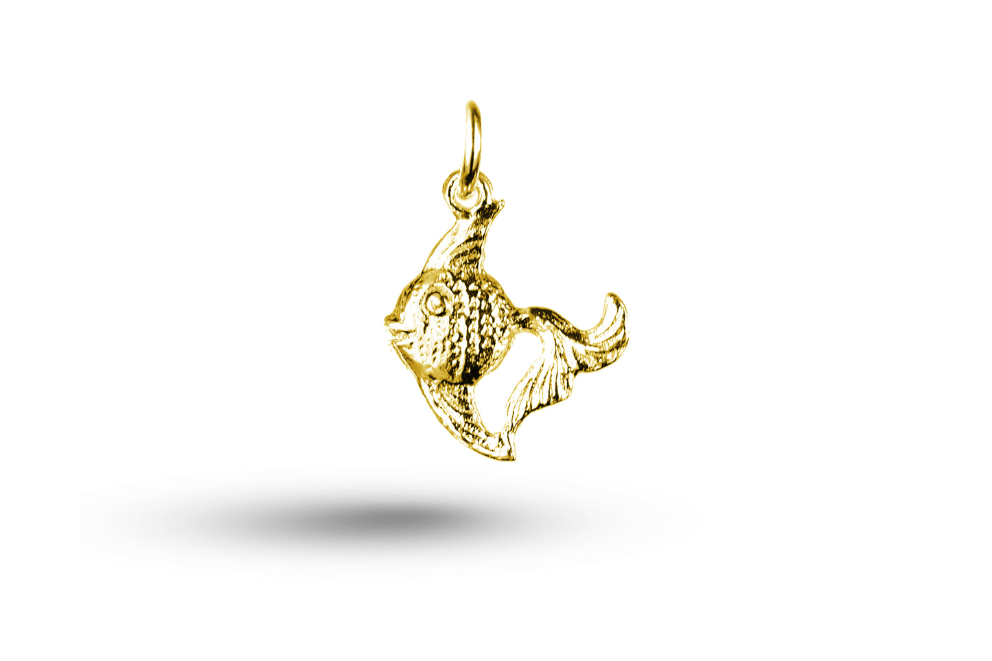 Yellow gold Goldfish charm.