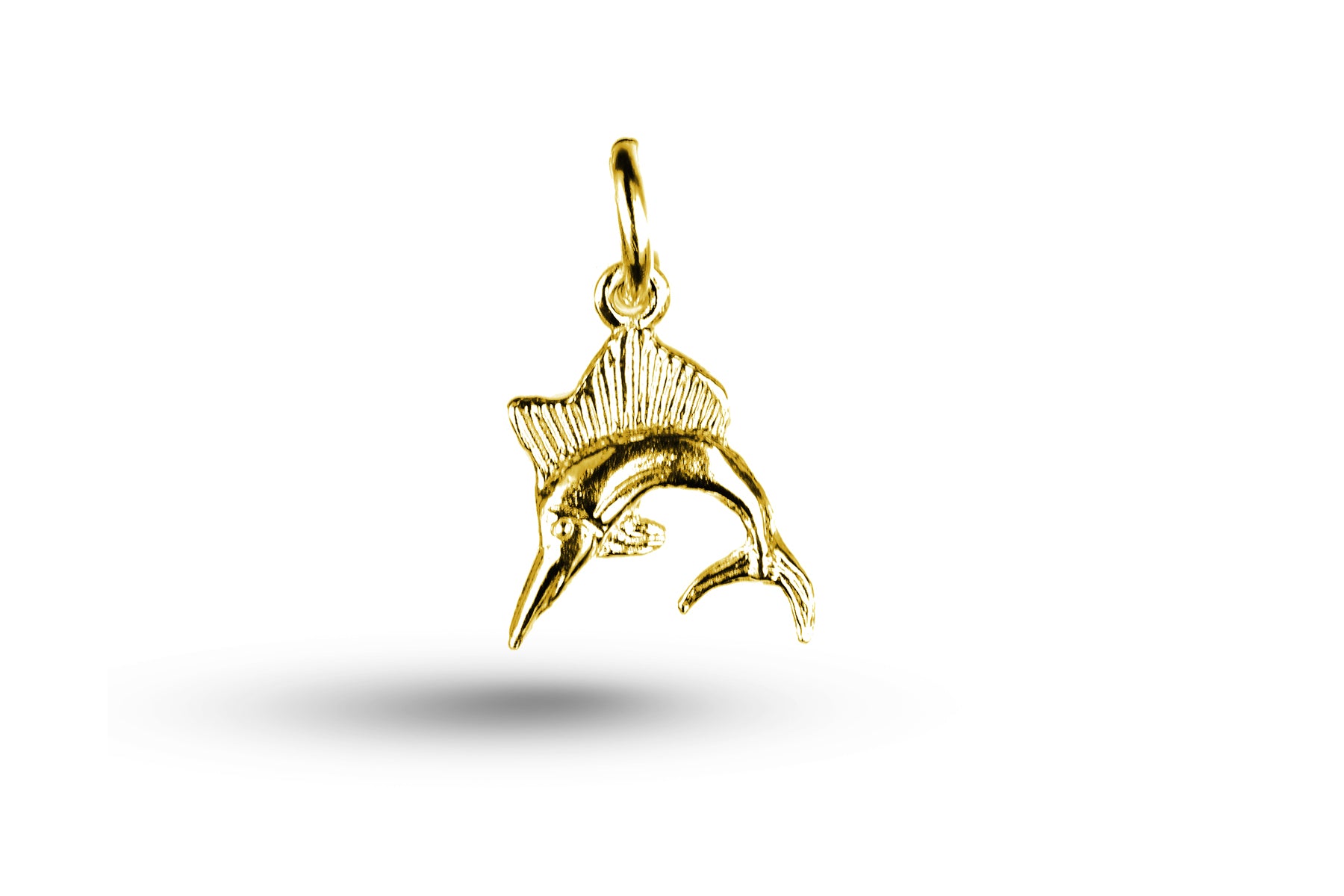 Yellow gold Swordfish charm.
