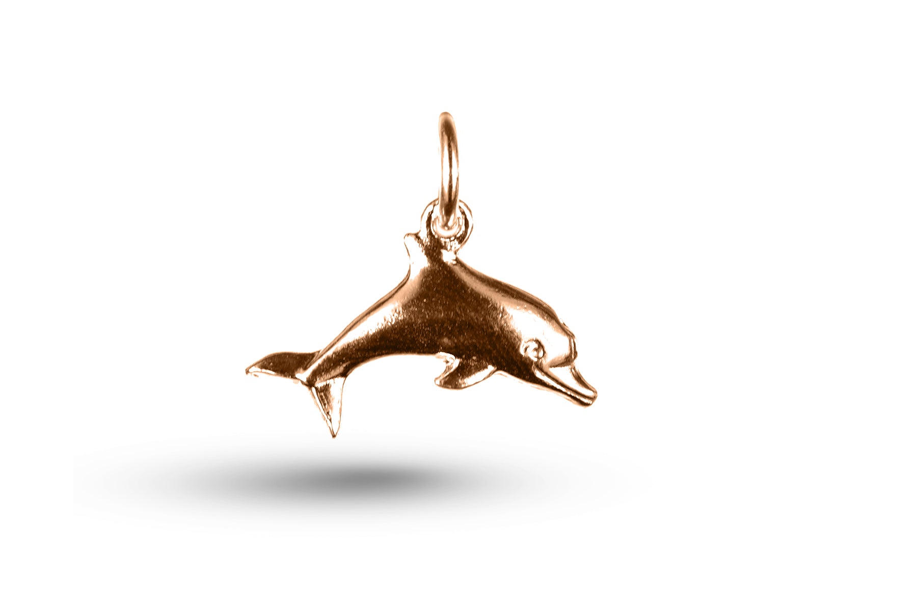 Rose gold Dolphin charm.