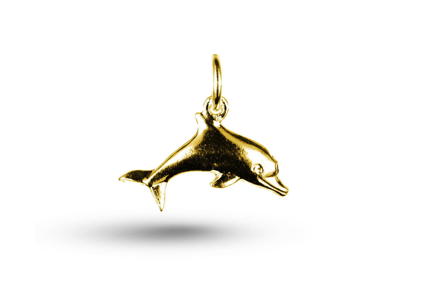 Yellow gold Dolphin charm.