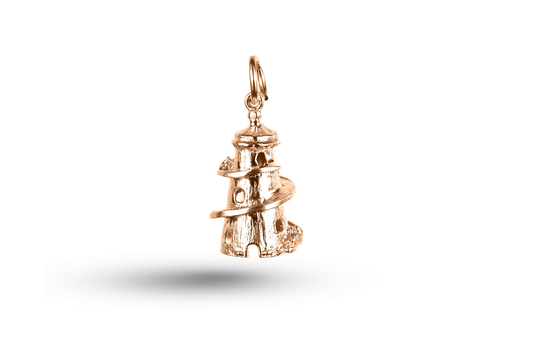 Rose gold Helter Skelter charm.