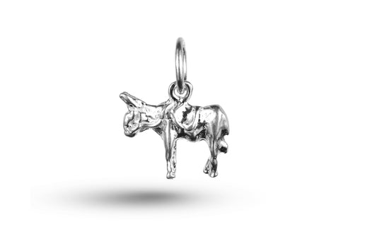 White gold Donkey charm.