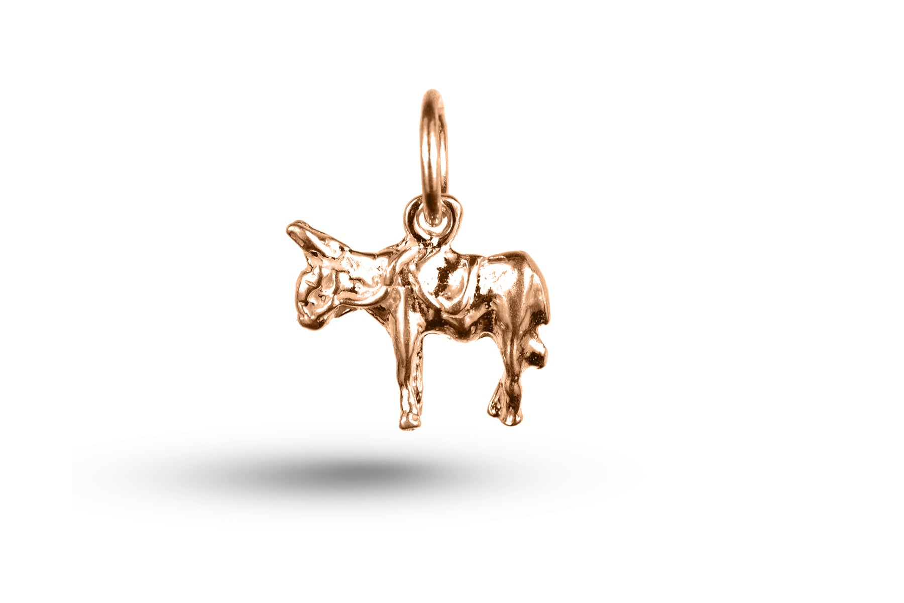 Rose gold Donkey charm.