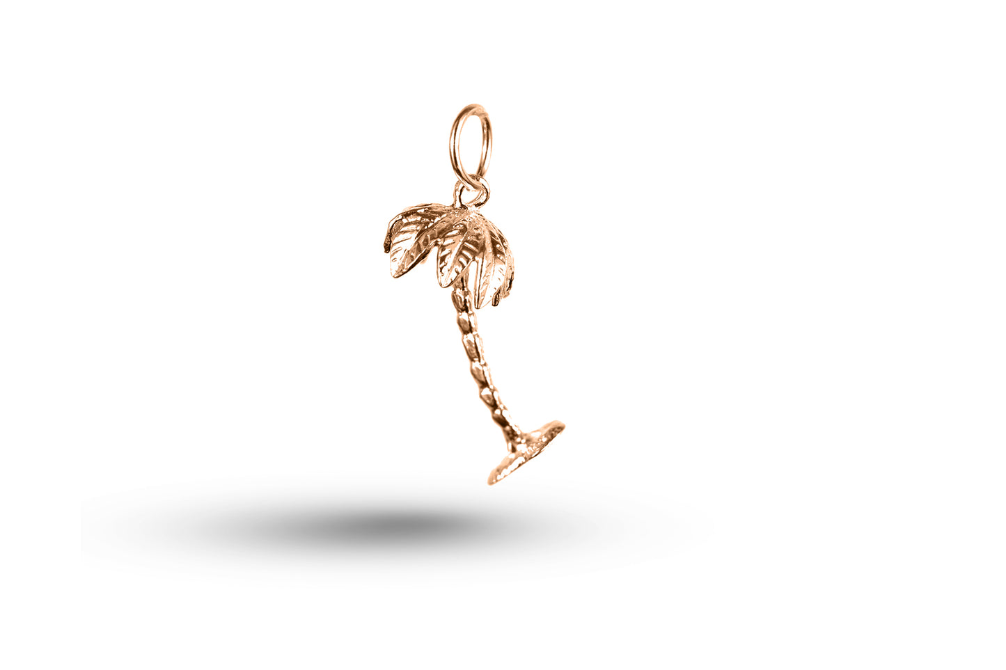 Rose gold Palm Tree charm.