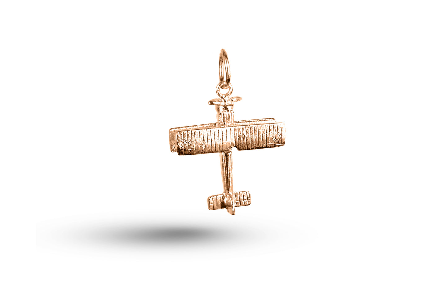 Rose gold Bi-Plane charm.