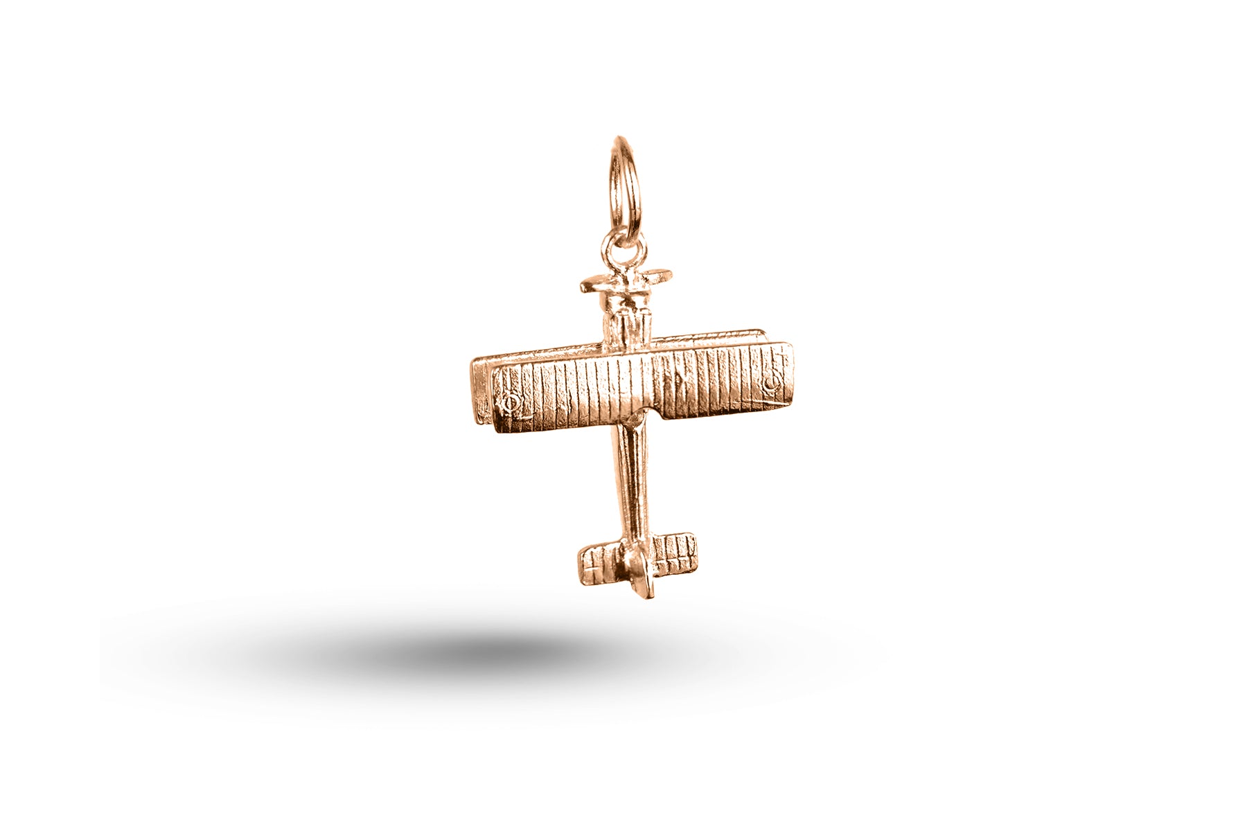 Rose gold Bi-Plane charm.