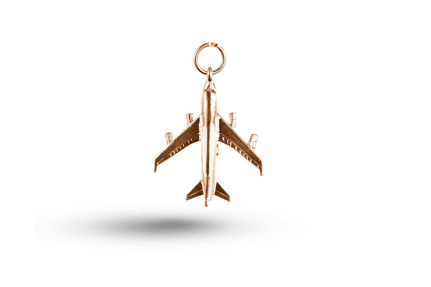 Rose gold Jumbo Jet charm.