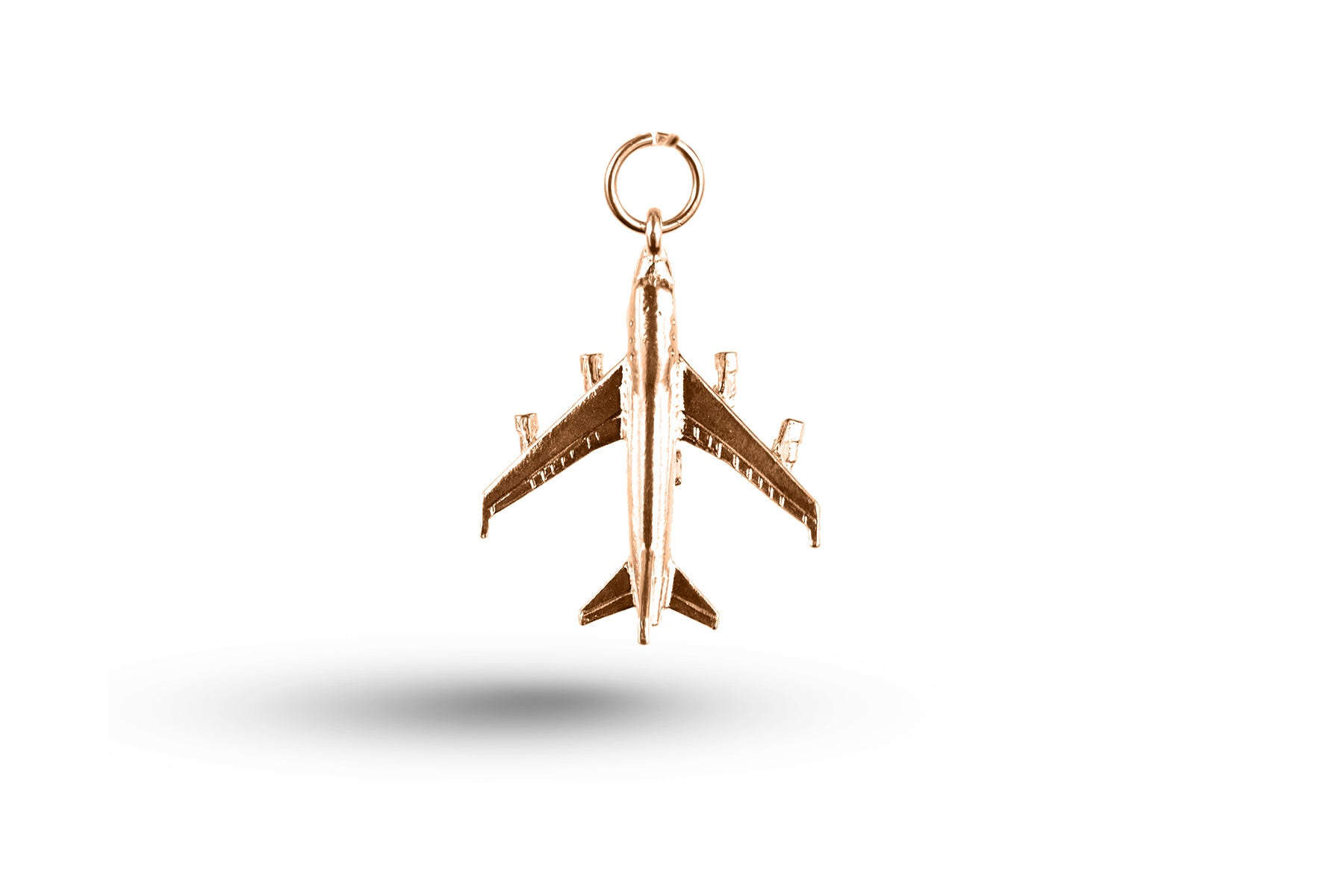 Rose gold Jumbo Jet charm.