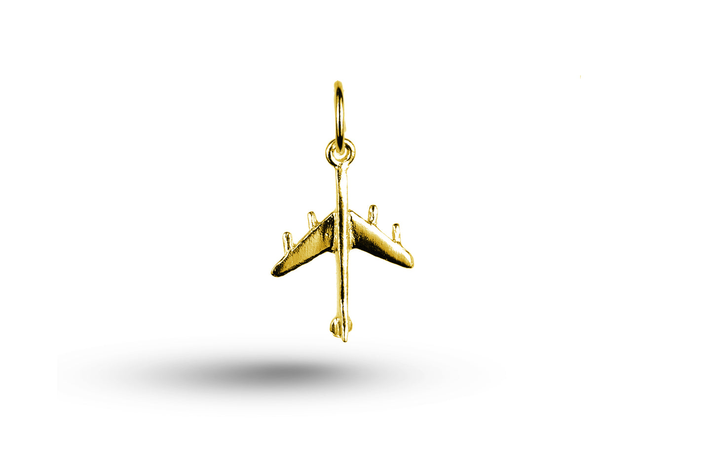 Yellow gold Jet Plane charm.