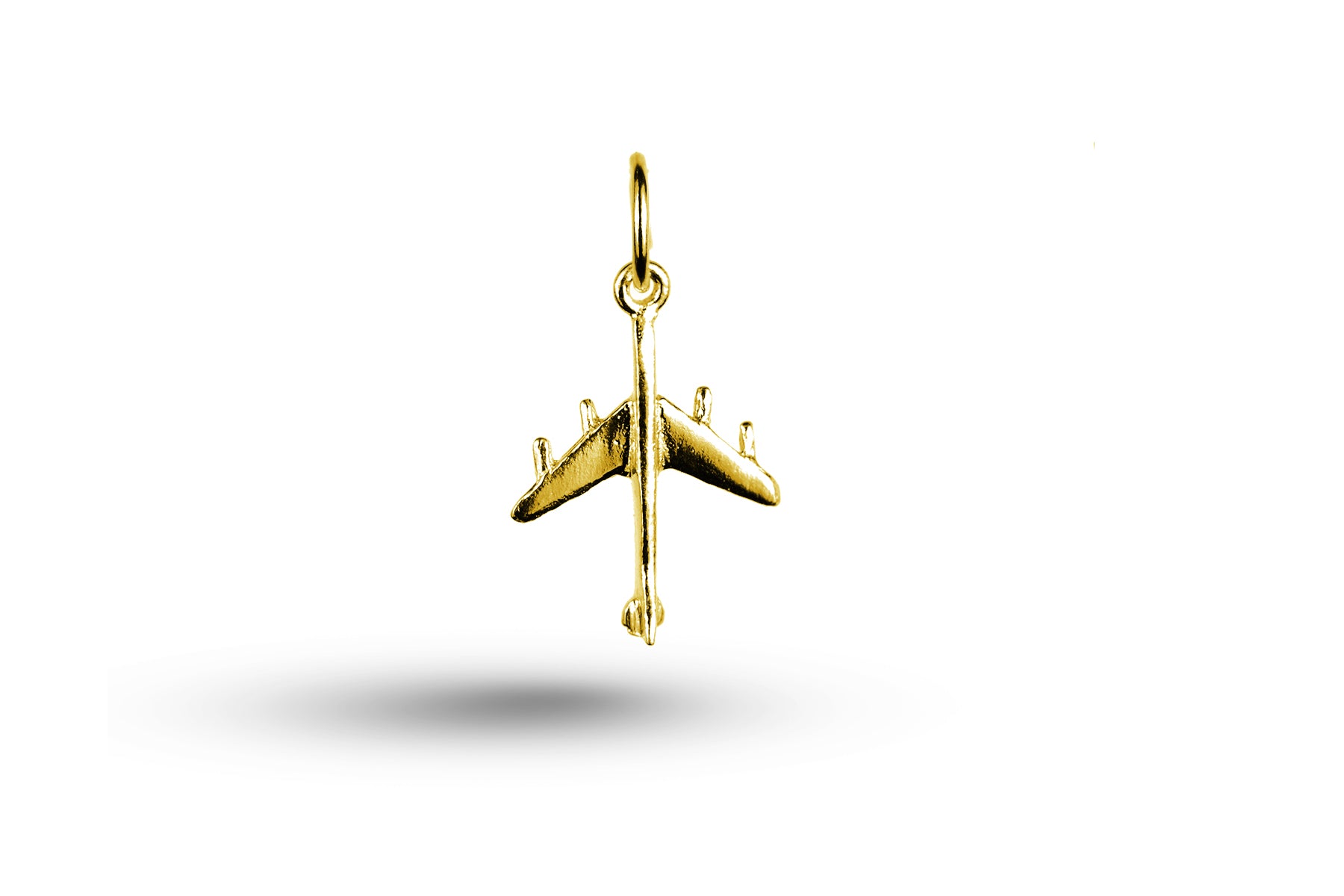 Yellow gold Jet Plane charm.