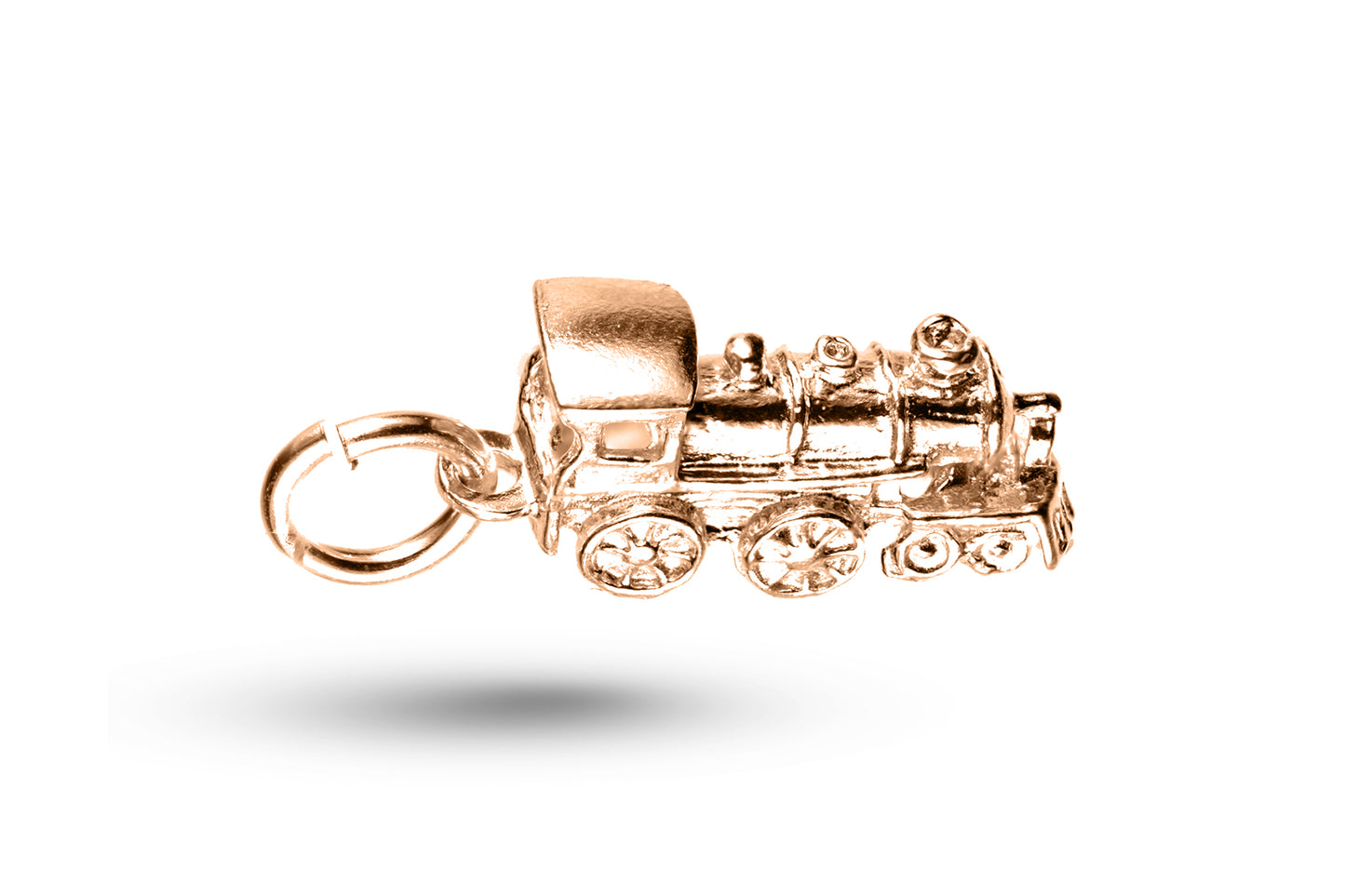Rose gold Train charm.