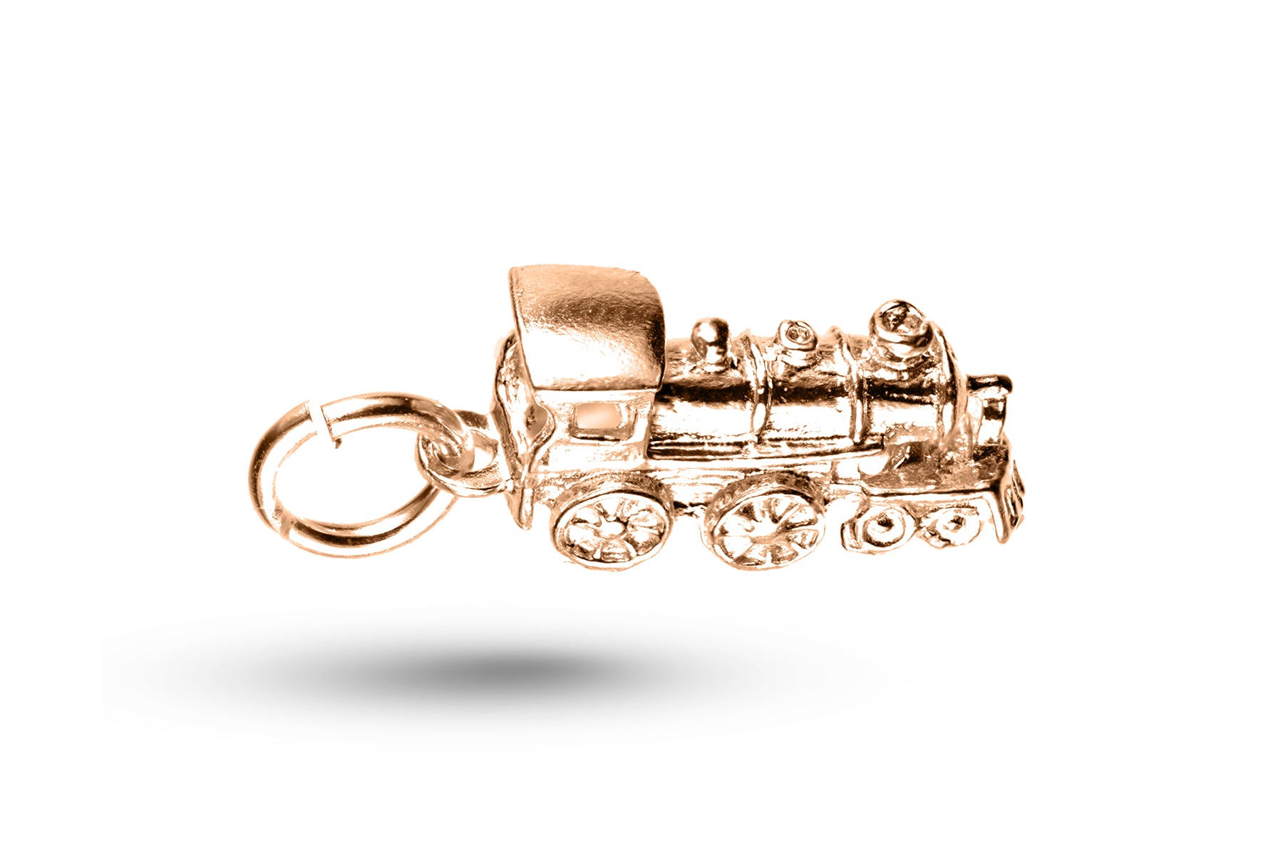 Rose gold Train charm.