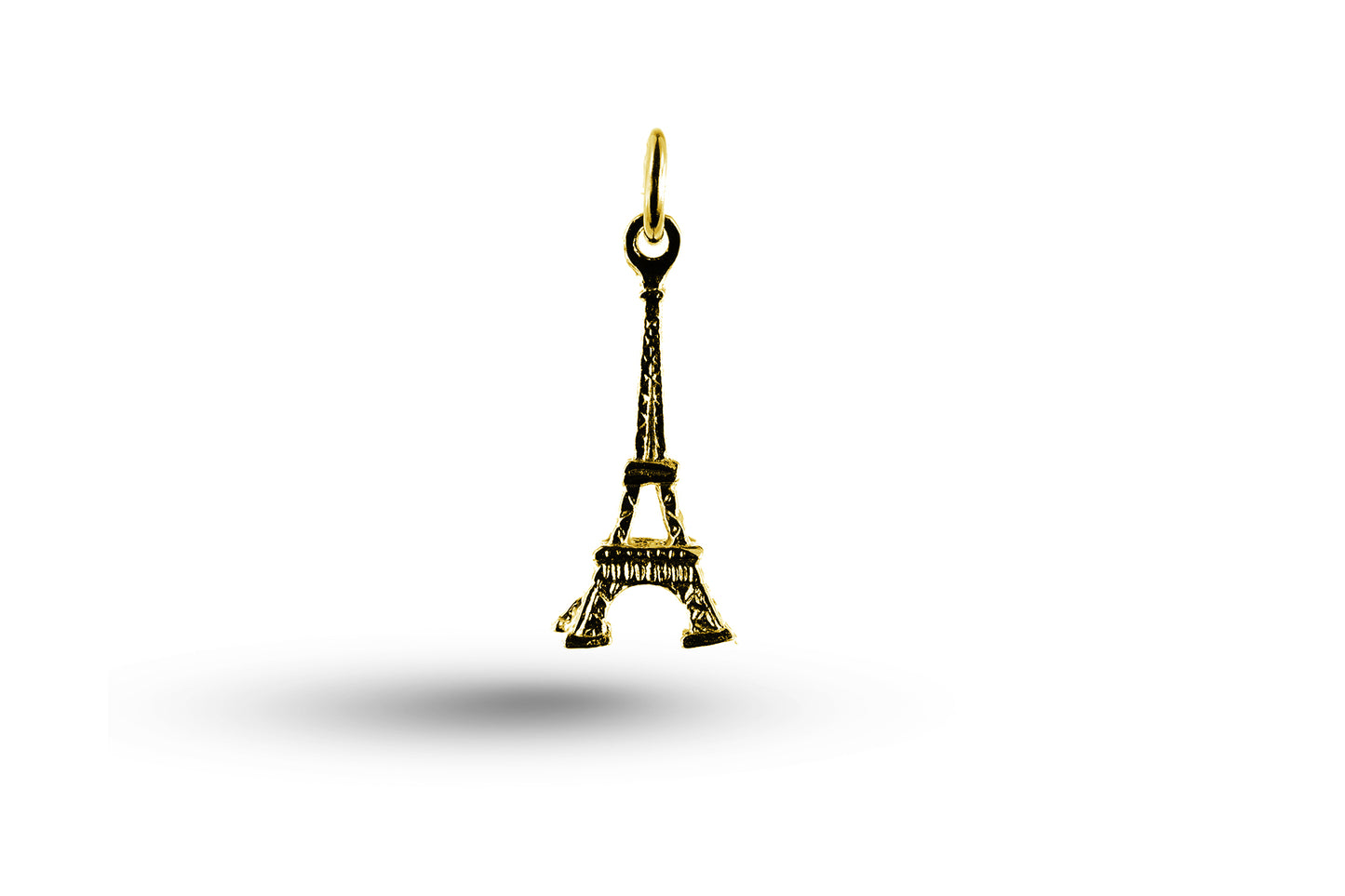 Yellow gold Eiffel Tower charm.