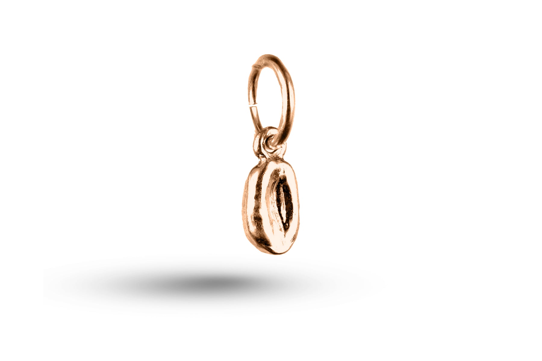 Rose gold Coffee Bean charm.