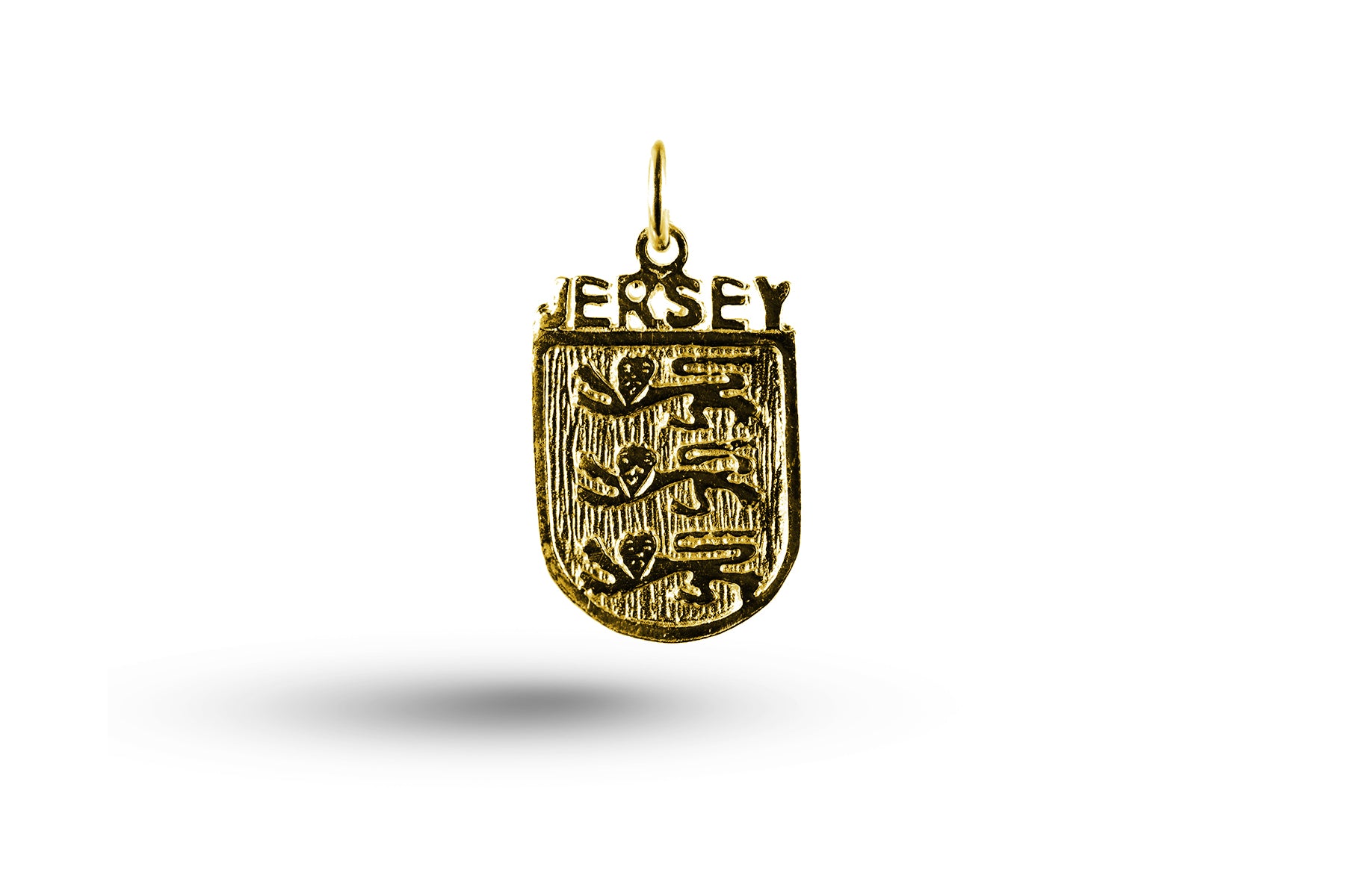 Yellow gold Jersey Crest charm.