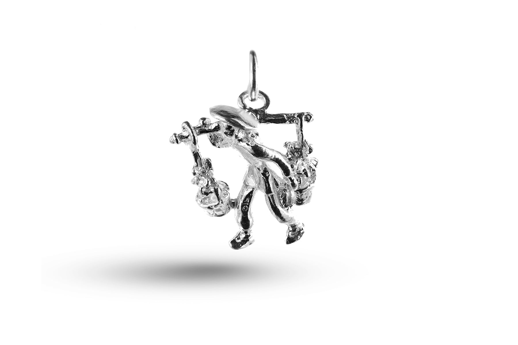 White gold Farmer charm.