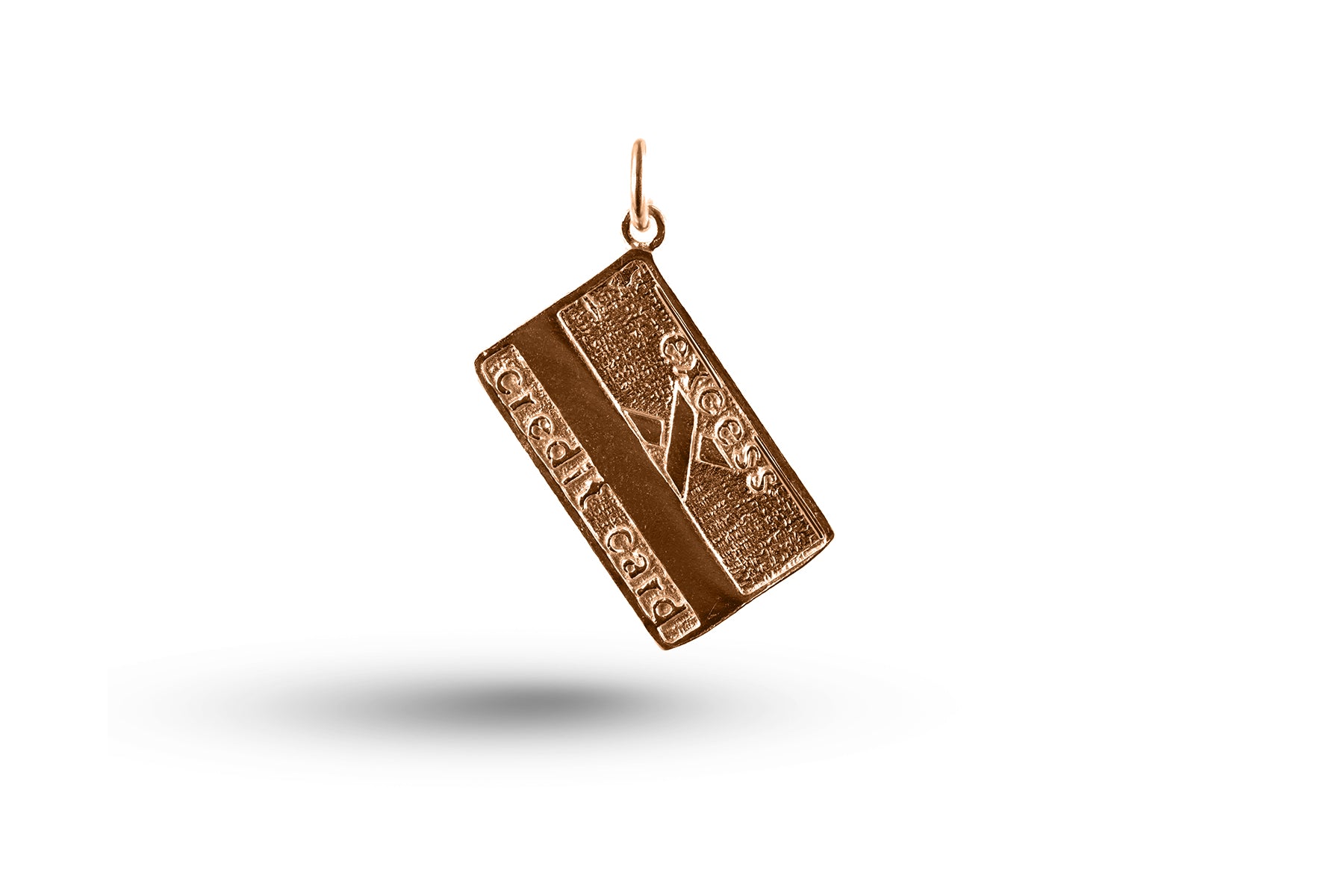 Rose gold Credit Card charm.