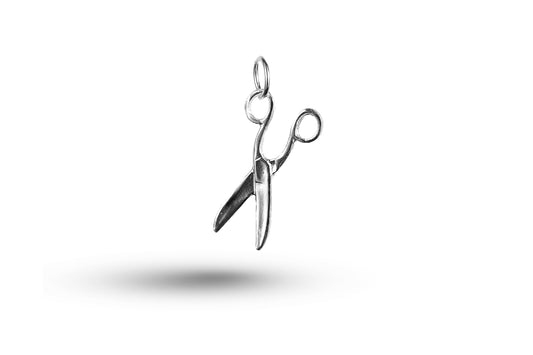 White gold Scissors charm.