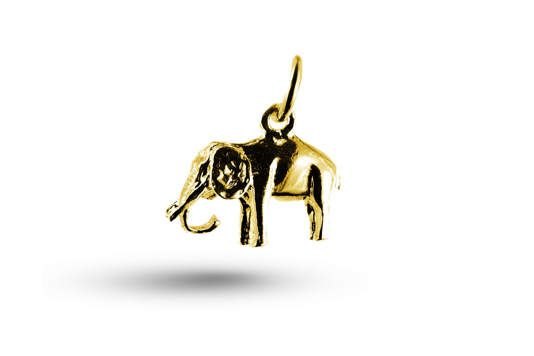 Yellow gold Standing Elephant charm.