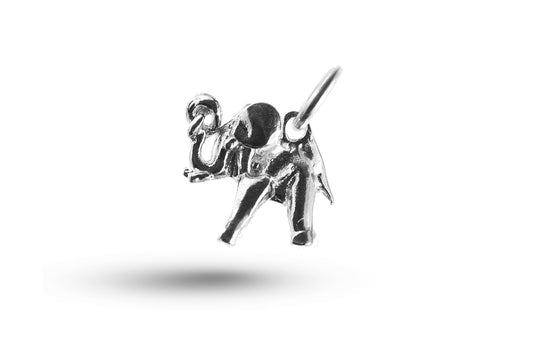 White gold Elephant with Knot charm.