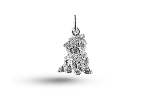 White gold Kitten charm.