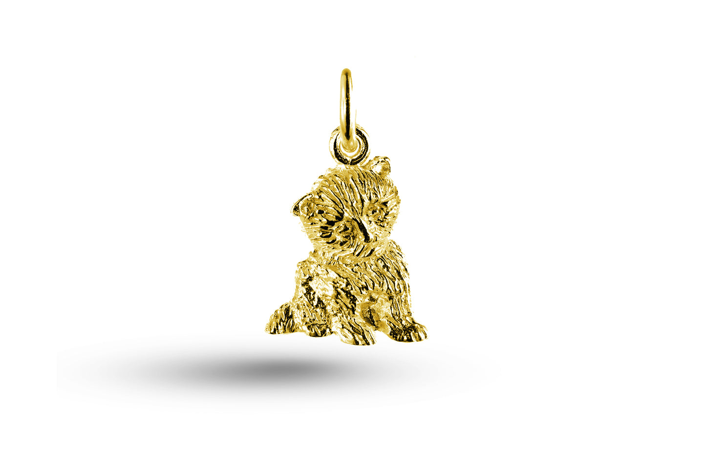 Yellow gold Kitten charm.