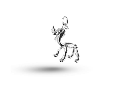 Luxury white gold Cartoon Dog charm.
