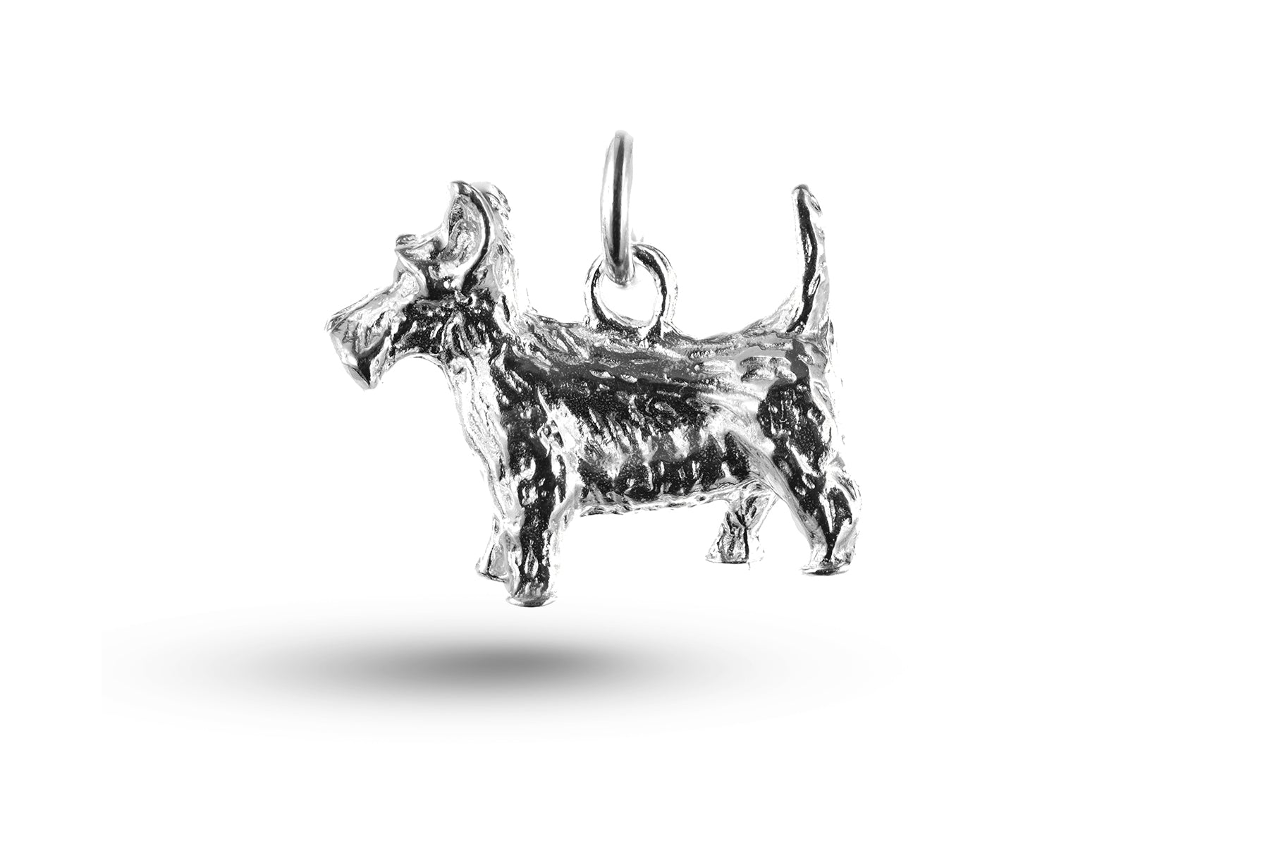 White gold Scottie Dog charm.