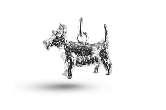 White gold Scottie Dog charm.