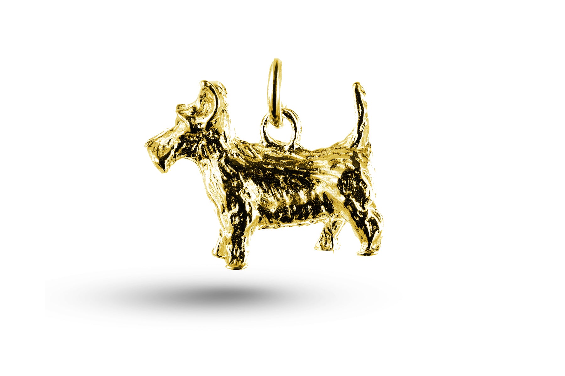 Yellow gold Scottie Dog charm.