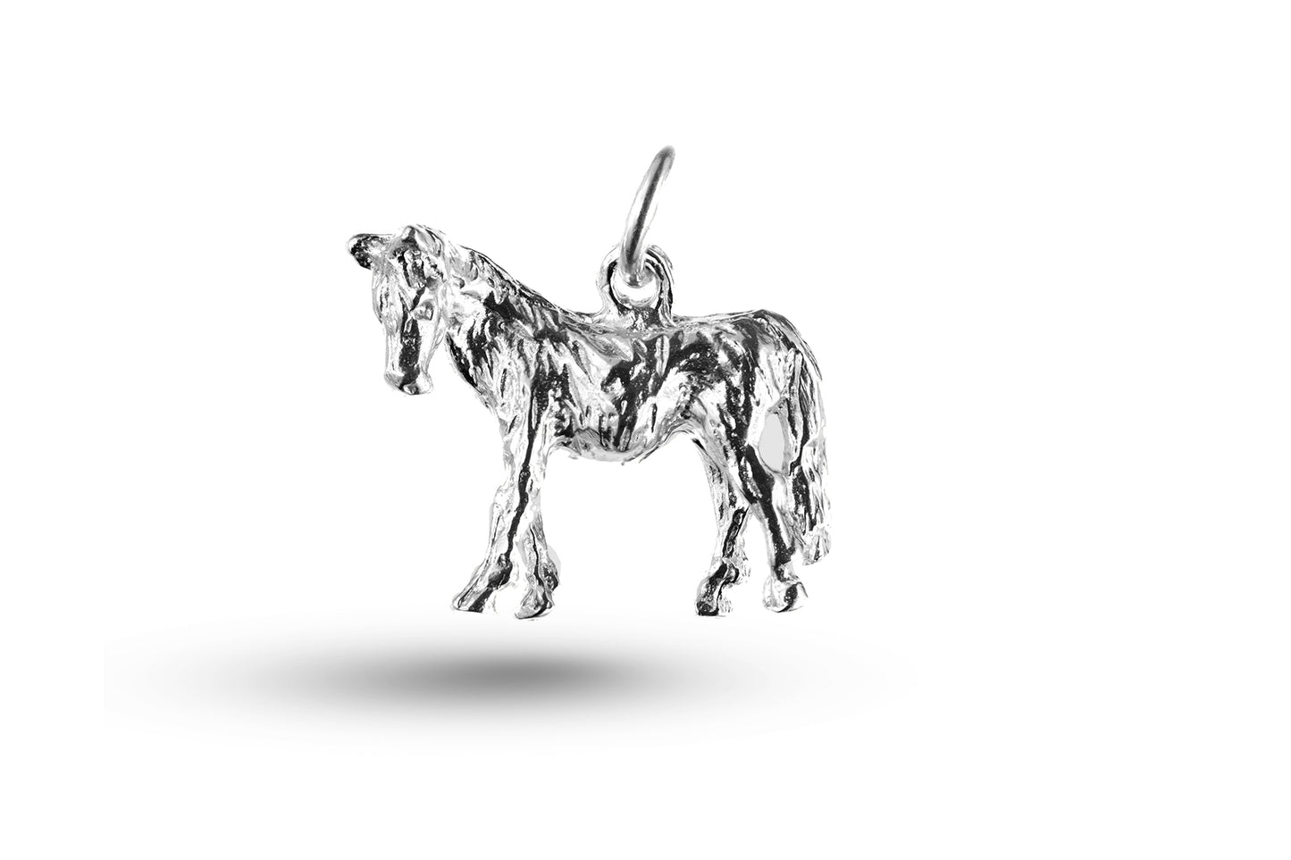 White gold Horse charm.